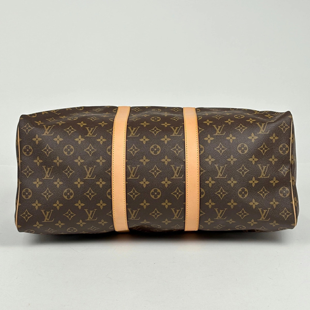 Louis Vuitton Monogram Keepall Brown Bag Boston Brown